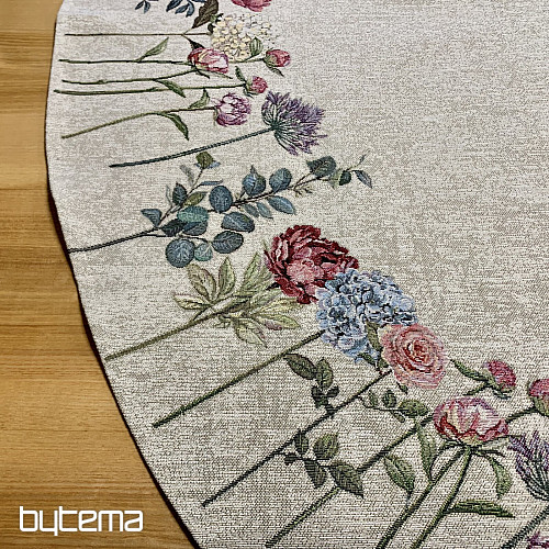 Nappe ronde en tapisserie FLORES TIME
