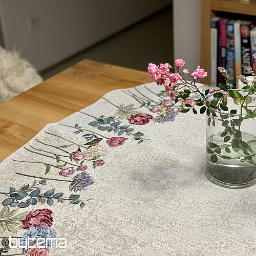 Nappe ronde en tapisserie FLORES TIME