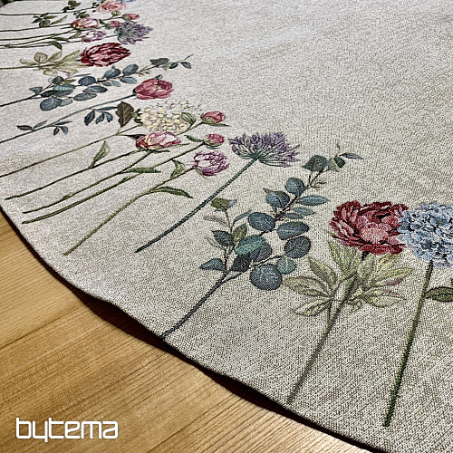 Nappe ronde en tapisserie FLORES TIME