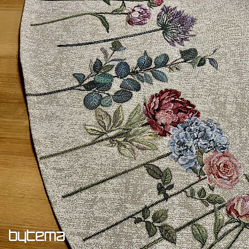 Nappe ronde en tapisserie FLORES TIME