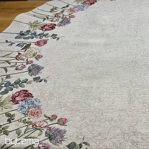 Nappe ronde en tapisserie FLORES TIME