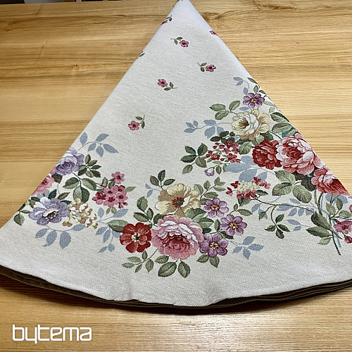 Nappe ronde en tapisserie FLORES TIME