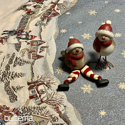 Nappe ronde en tapisserie de Noël « Joie de Noël »