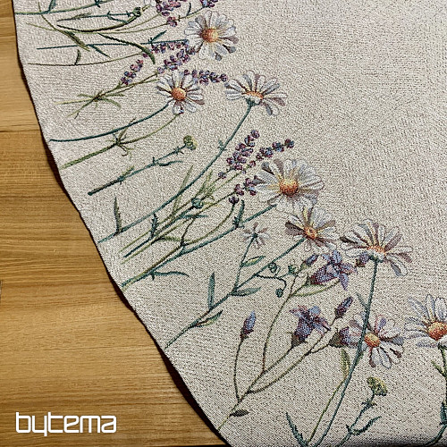 Nappe ronde en tapisserie CARESSES DE PRINTEMPS