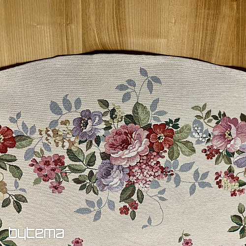 Nappe ronde en tapisserie BOUQUET BORDURA