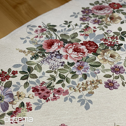 Nappe ronde en tapisserie BOUQUET BORDURA