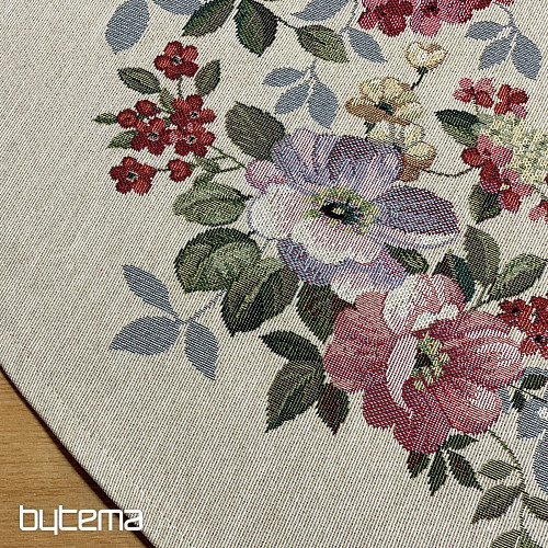 Nappe ronde en tapisserie BOUQUET BORDURA
