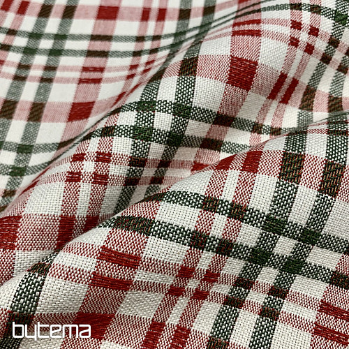 Nappe et foulard de Noël à carreaux écossais