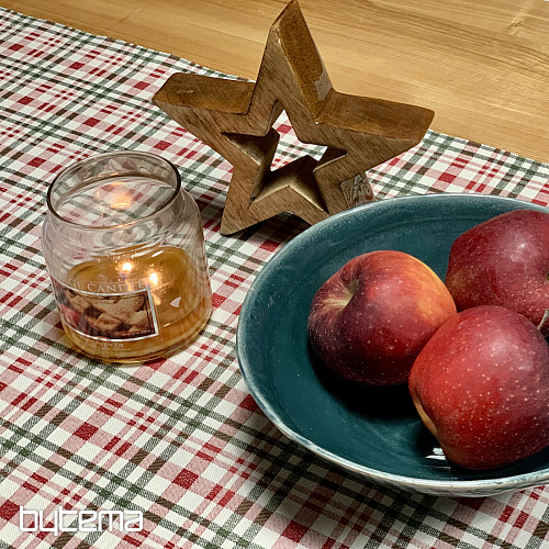 Nappe et foulard de Noël à carreaux écossais