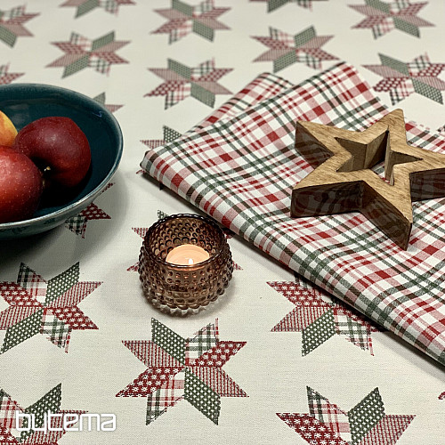 Nappe et foulard de Noël STAR SHELLEY