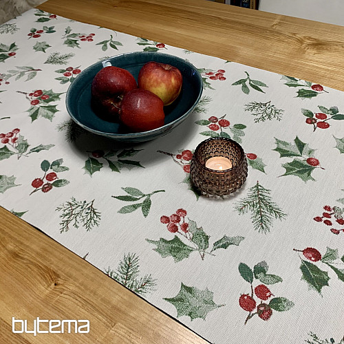 Nappe et foulard de Noël VERT HOUILLE