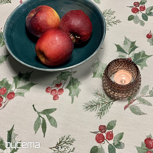 Nappe et foulard de Noël VERT HOUILLE