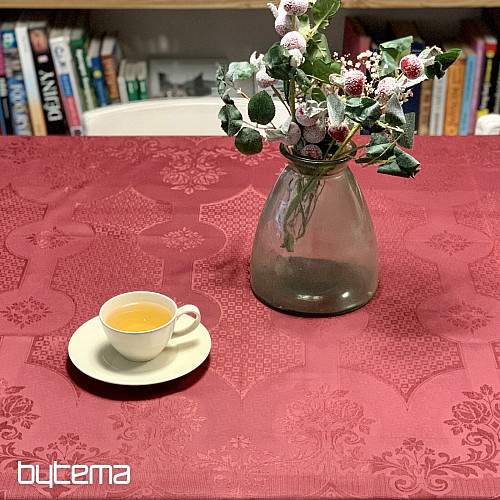 Nappe Damas bordeaux 120x140