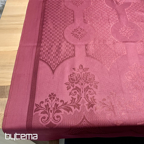 Nappe Damas bordeaux 120x140
