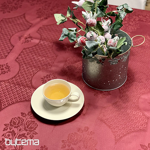 Nappe Damas bordeaux 120x140