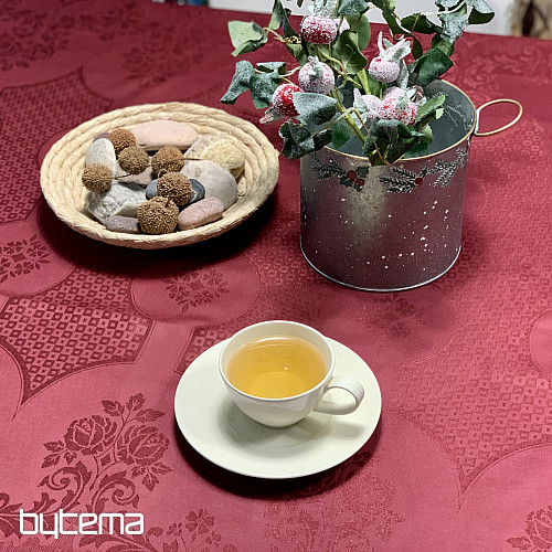 Nappe Damas bordeaux 120x140