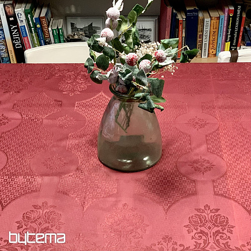 Nappe Damas bordeaux 120x140