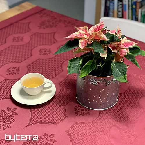 Nappe Damas bordeaux 120x140