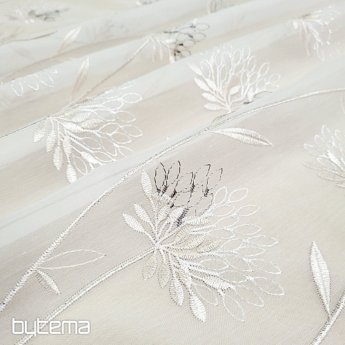 Rideau de luxe GERSTER 11868 broderie beige