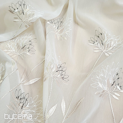 Rideau de luxe GERSTER 11868 broderie beige