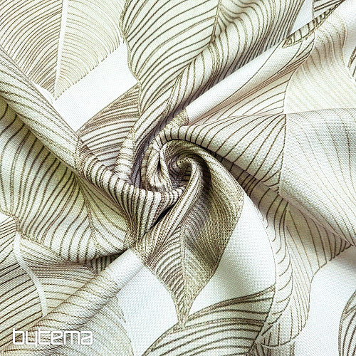 Tissu décoratif MAXI LEAVES vert clair