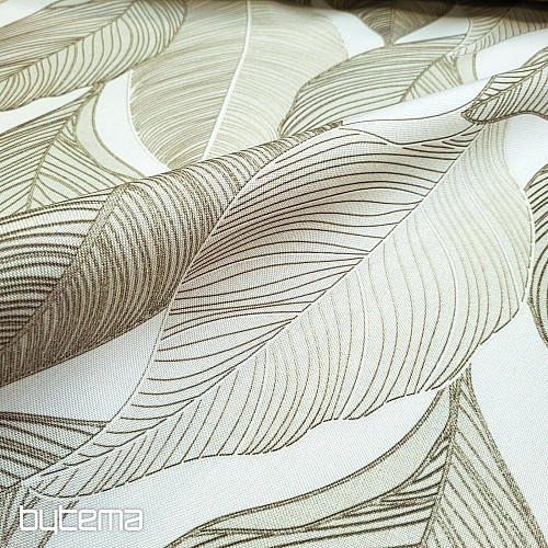 Tissu décoratif MAXI LEAVES vert clair