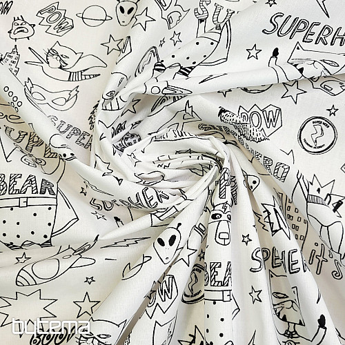 SUPER-HÉROS peinture sur tissu