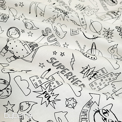 SUPER-HÉROS peinture sur tissu