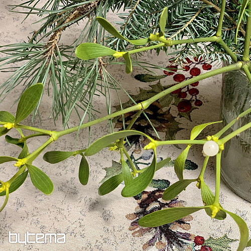 Nappe ronde en tapisserie de Noël PIN et GUI