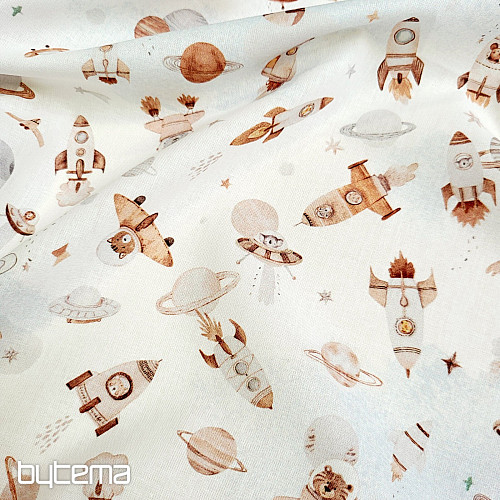 Tissu en coton SPACE FUZBUZ
