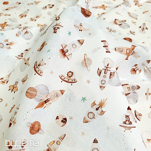Tissu en coton SPACE FUZBUZ