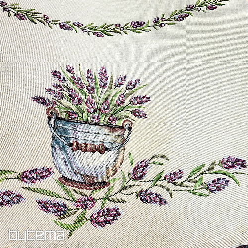 Nappe ronde en tapisserie LAVANDE