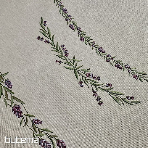 Nappe ronde en tapisserie LAVANDE