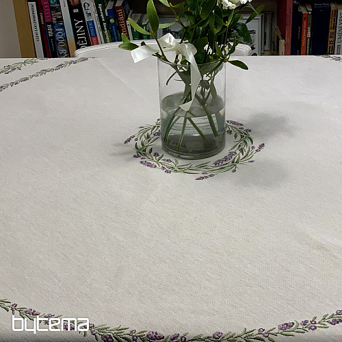 Nappe ronde en tapisserie LAVANDE