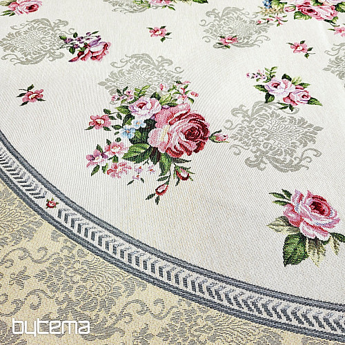 Nappe ronde en tapisserie CASTLE ROSE