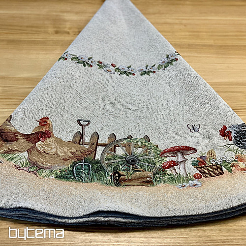 Nappe ronde en tapisserie ROCK BY THE FENCE