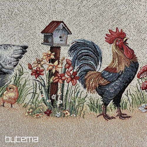 Nappe ronde en tapisserie ROCK BY THE FENCE