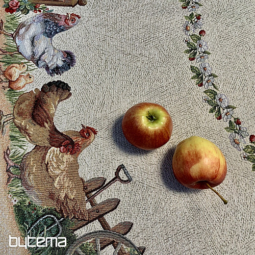 Nappe ronde en tapisserie ROCK BY THE FENCE