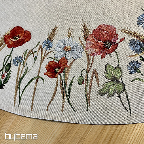 Nappe ronde en tapisserie FLEURS SAUVAGES
