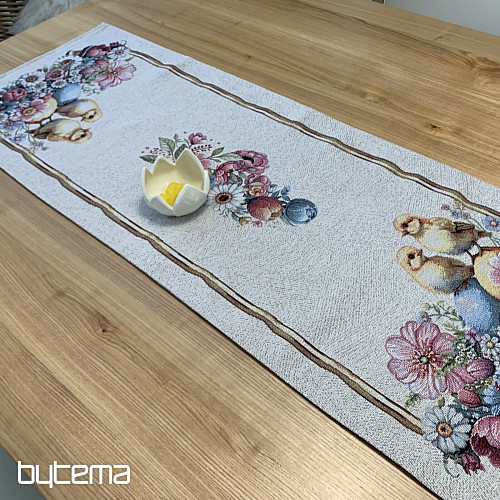 Nappe et foulard en tapisserie VACANCES DE PRINTEMPS