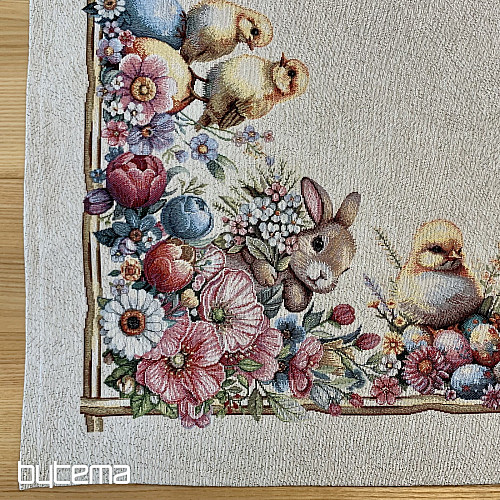 Nappe et foulard en tapisserie VACANCES DE PRINTEMPS