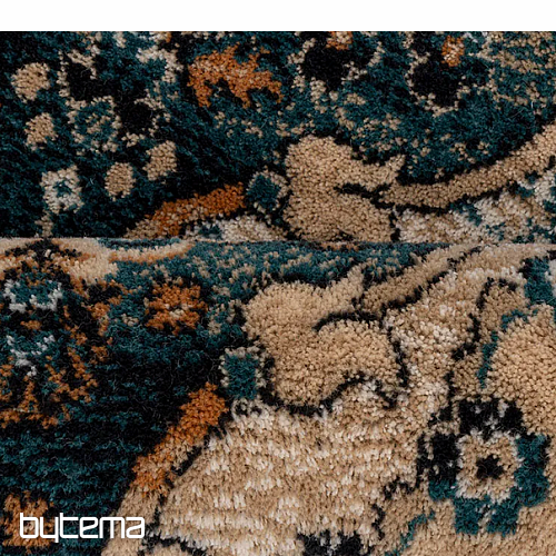 Tapis de luxe en laine ISFAHAN Forenza émeraude/émeraude