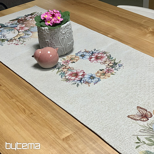 Nappe et foulard de Pâques ŒUFS DANS LHERBE