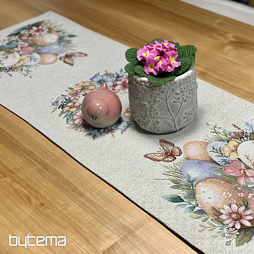 Nappe et foulard de Pâques ŒUFS DANS LHERBE