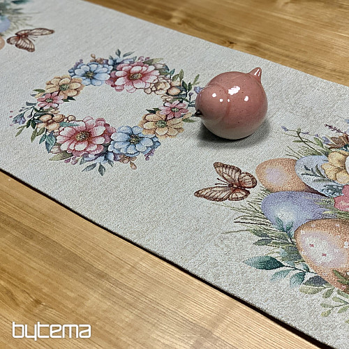 Nappe et foulard de Pâques ŒUFS DANS LHERBE