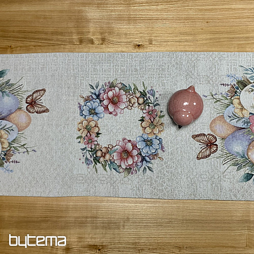 Nappe et foulard de Pâques ŒUFS DANS LHERBE