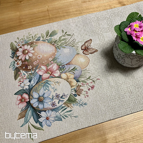 Nappe et foulard de Pâques ŒUFS DANS LHERBE