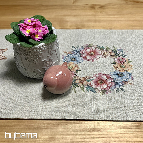 Nappe et foulard de Pâques ŒUFS DANS LHERBE