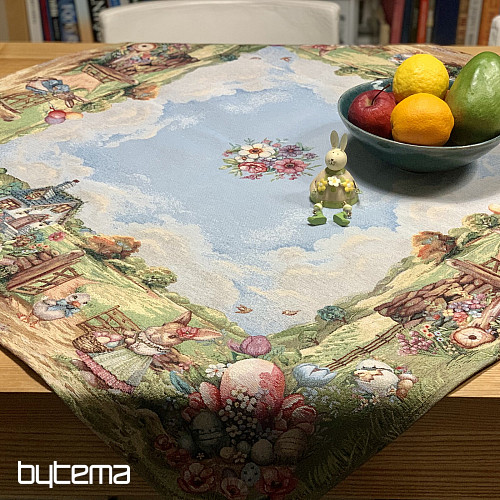 Nappe et foulard en tapisserie - Voyage de Pâques