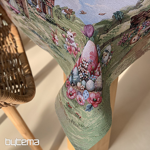 Nappe et foulard en tapisserie - Voyage de Pâques